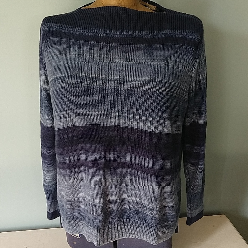 Chaps Petite Large Gradient Knit Sweater